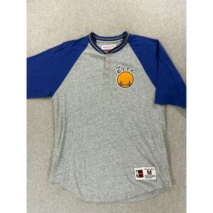 Golden State Warriors Stitched Logo NBA Shirt (Men's Medium) Gray